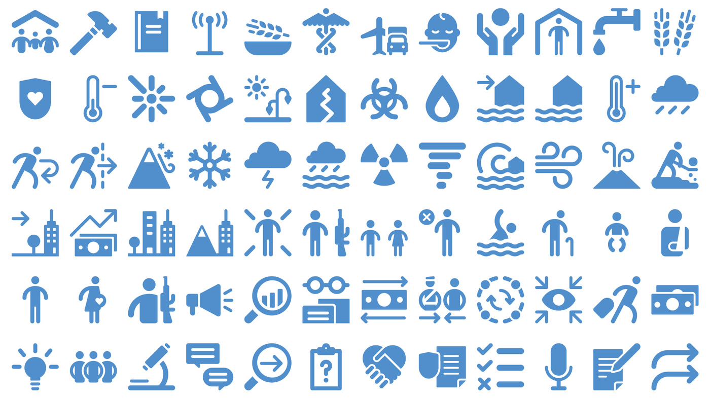 UNOCHA's new set of icons aims to streamline communication in response to humanitarian crises.